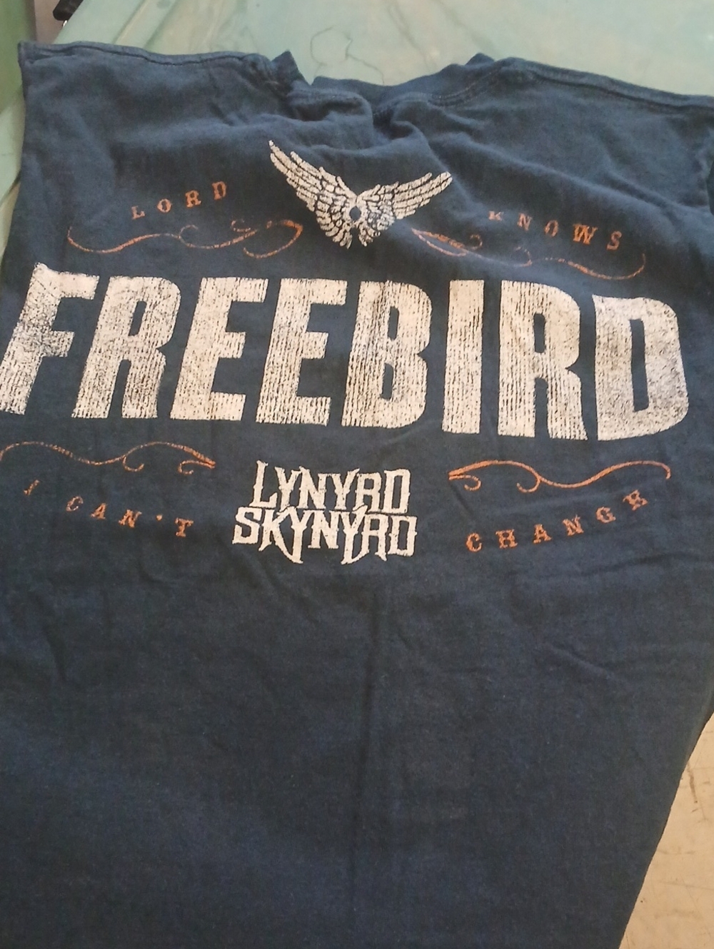Lynyrd Skynyrd Freebird Graphic Tank Top in Navy Blue